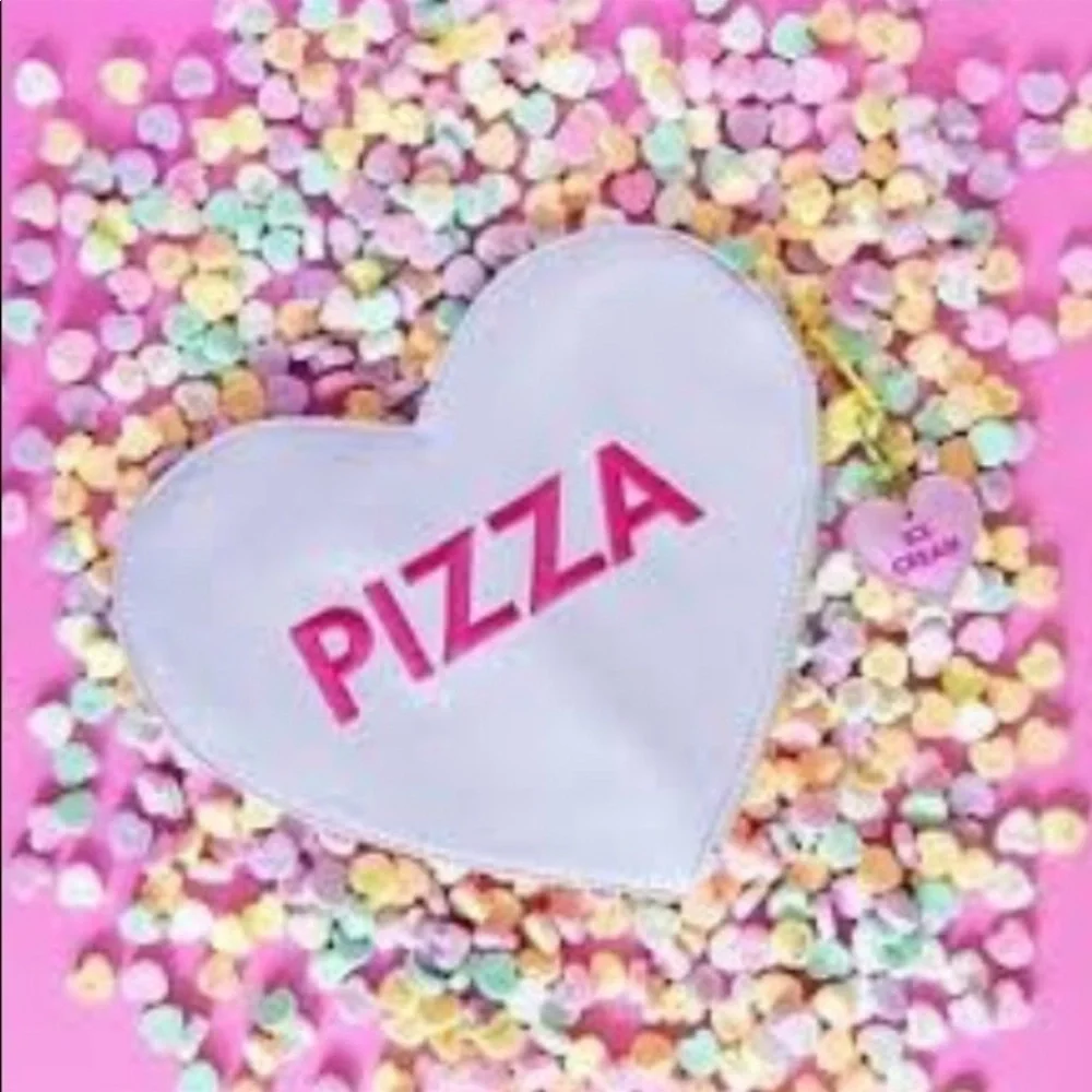 Studio DIY | Can’t Clutch This Heart Candy Pizza No Keychain Clutch NWOT